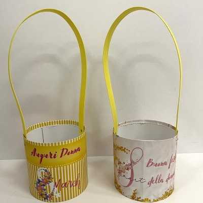 Porta Pianta per festa della Donna con Pianta Fiorita - Piante fiorite Porta Pianta per festa della Donna con Pianta Fiorita - Piante fiorite